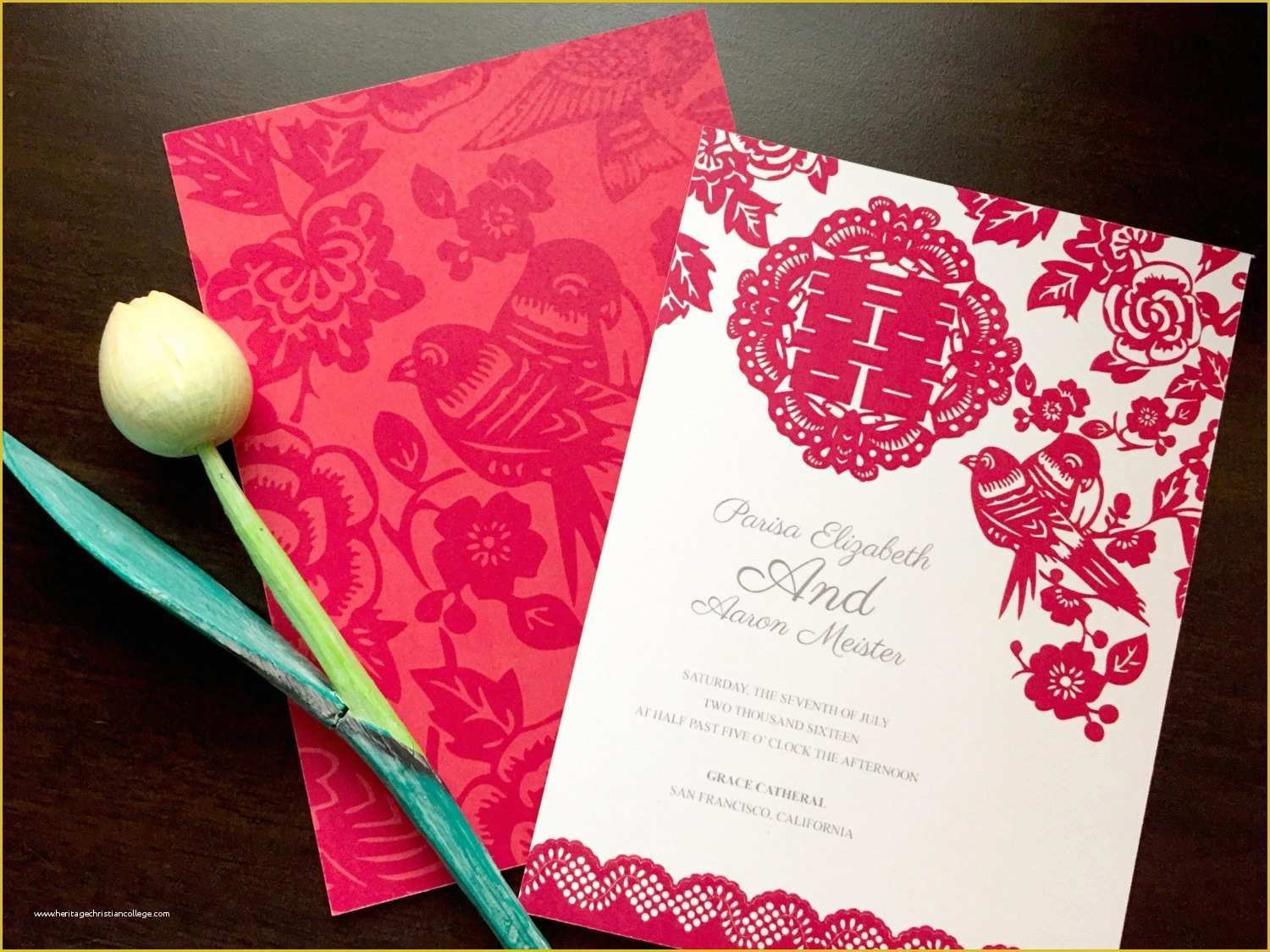 Chinese Wedding Invitation Template Free Download Of Diy Printable 