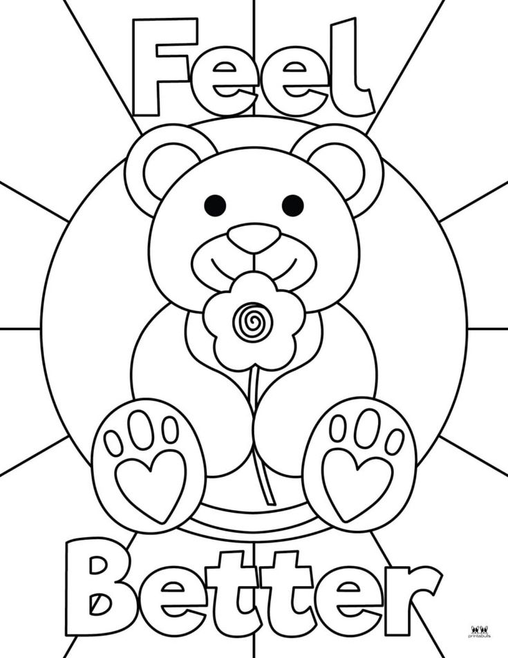 Choose From 15 Unique Get Well Soon Coloring Pages Perfect For Your 