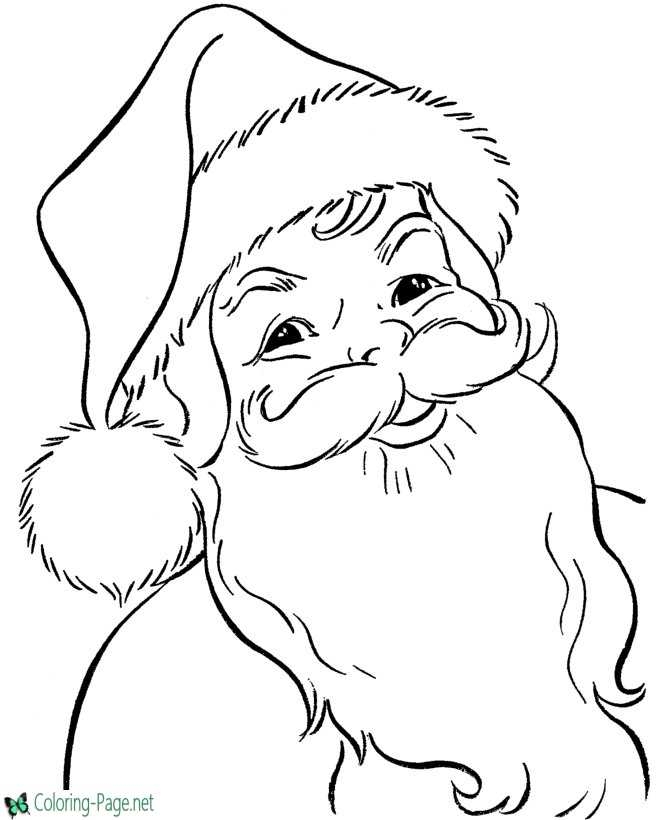 Christmas Coloring Page Santa Claus