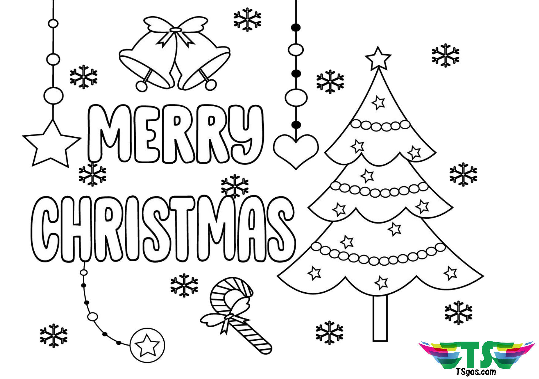 Christmas Coloring Pages Merry Christmas Coloring Pages