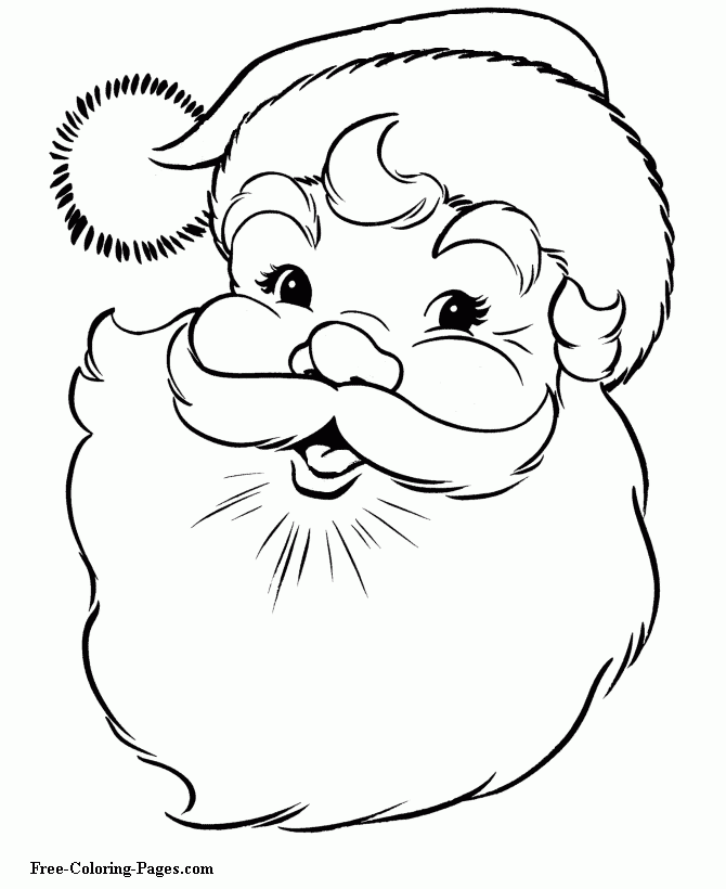 Christmas Coloring Pages Of Santa