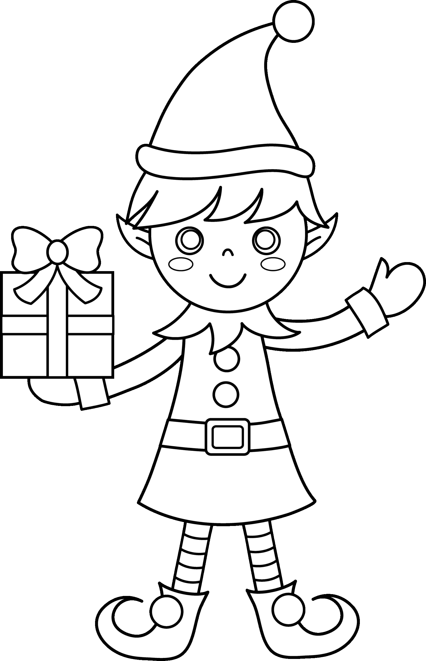 Coloring Page Elf