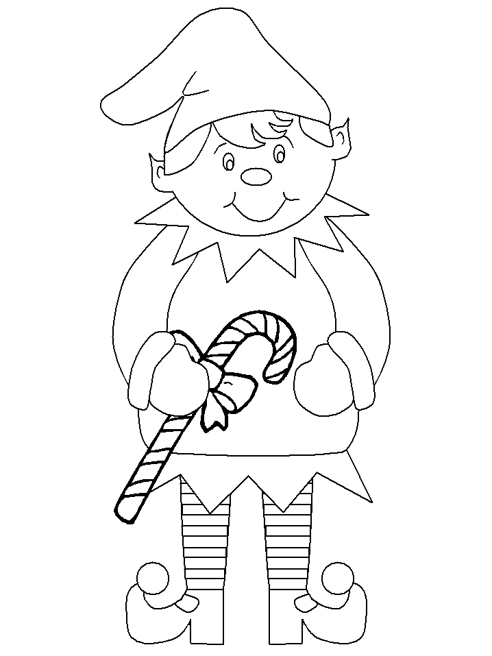 Christmas Elf Coloring Pages Coloring Page Book