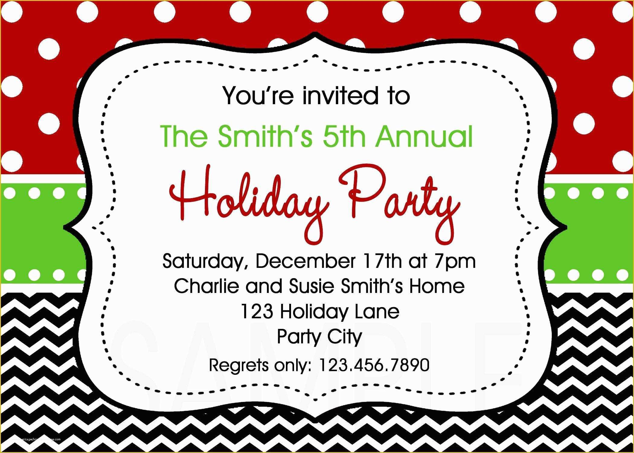 Christmas Email Invitations Templates Free Of Email Holiday Party