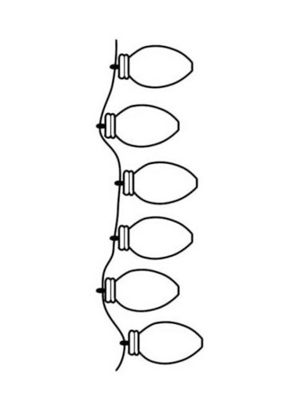 Christmas Lights Coloring Page Funny Coloring Pages