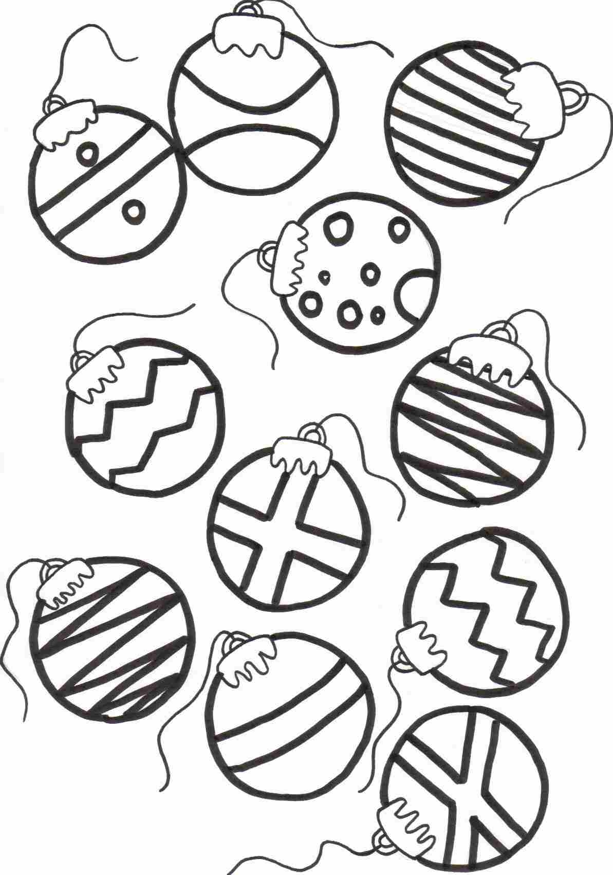 Christmas Ornaments Coloring Pages Printable Coloring Home