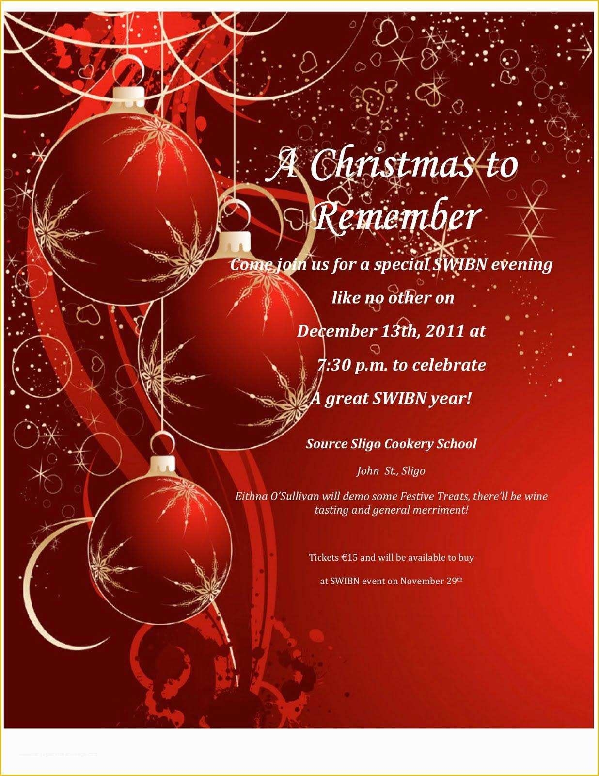 Christmas Party Invitation Templates Free Word Of Word Christmas Party