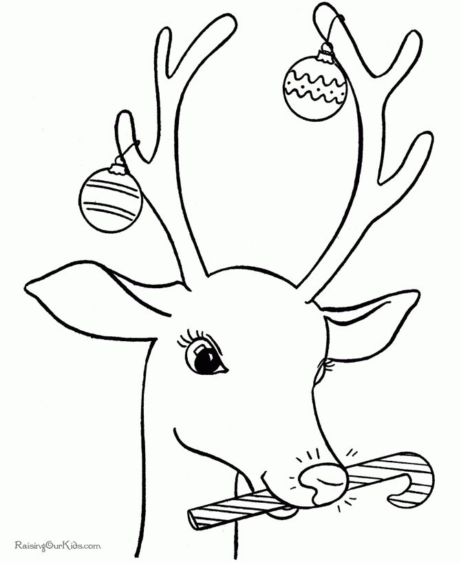 Christmas Reindeer Coloring Pages