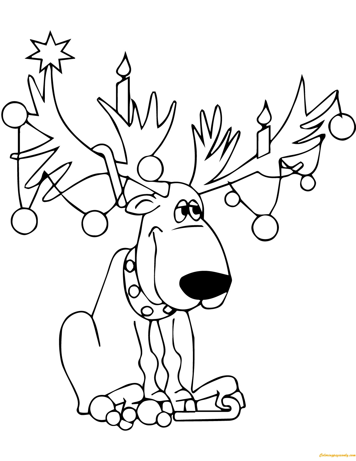 Christmas Lights Coloring Page