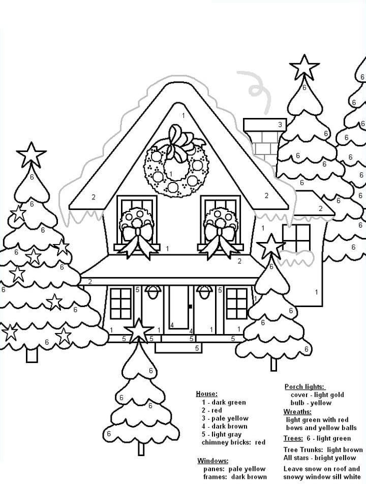 Christmas Coloring Pages By Number