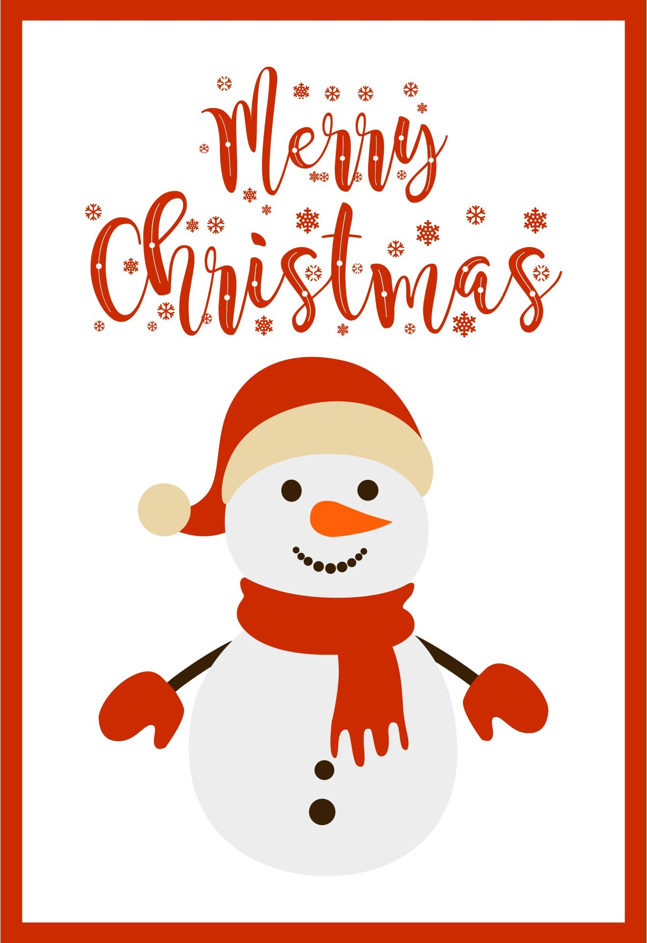 Christmas Snowman 10 Free PDF Printables Printablee