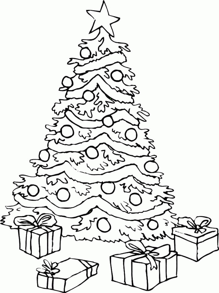 Christmas Tree Color Pages Coloring Home