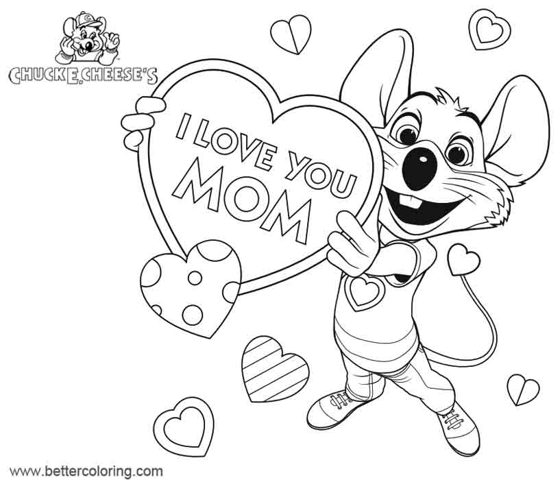 Chuck E Cheese Pages Coloring Pages