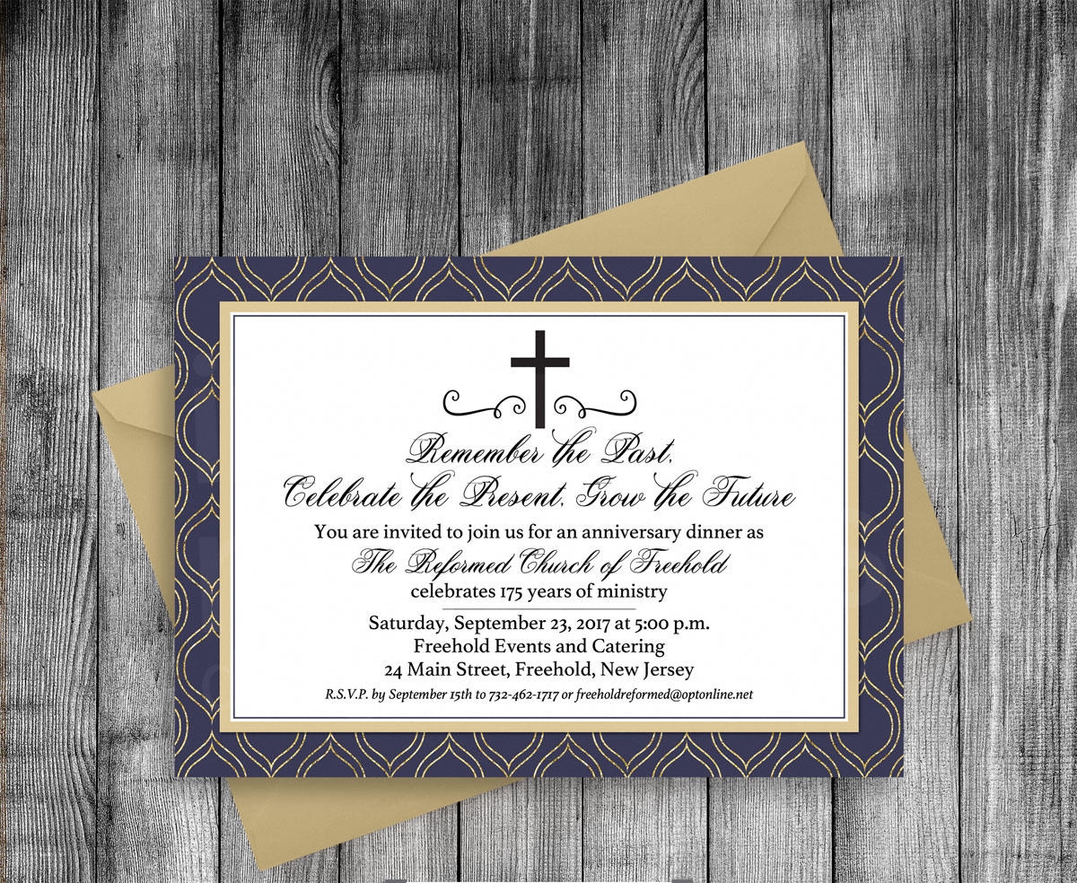 free church anniversary invitation templates