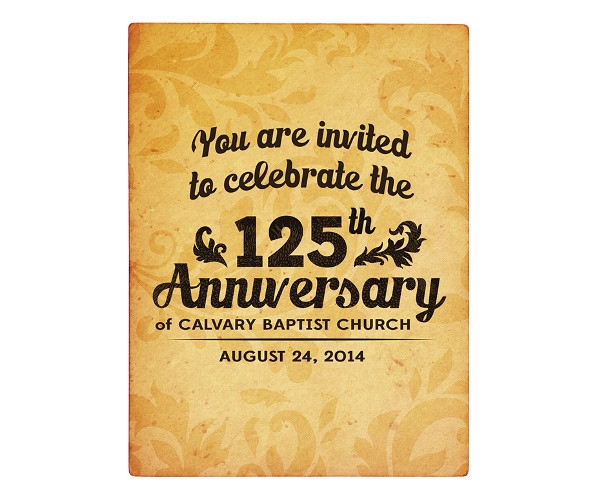 Church Anniversary Invitation Cards