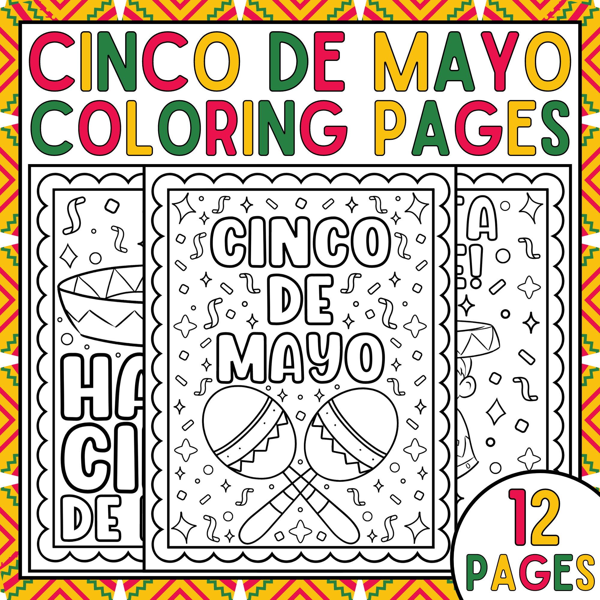 Cinco De Mayo Coloring Pages Cinco De Mayo Coloring Sheets Cinco De 