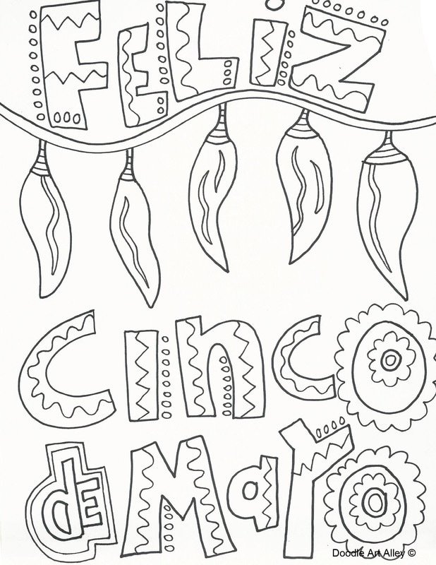 Cinco De Mayo Coloring Pages DOODLE ART ALLEY