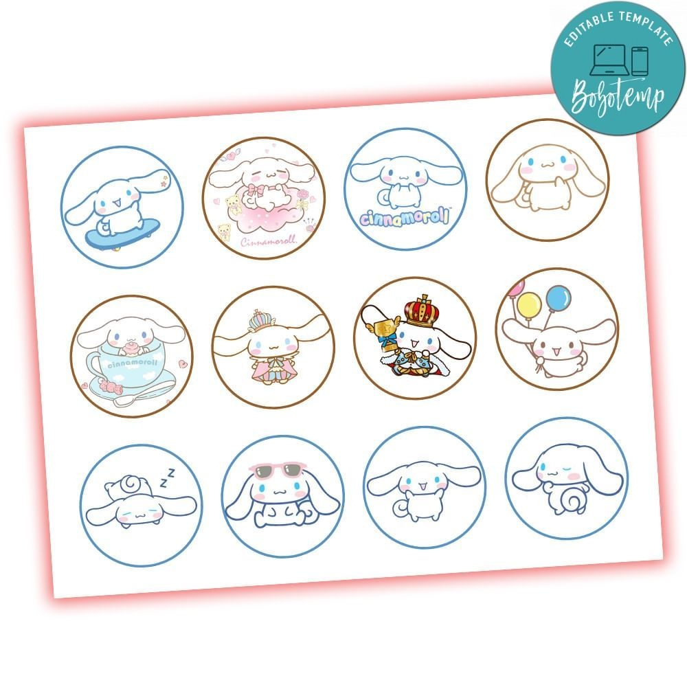 Cinnamoroll Printable Craft Printable New Year Banners