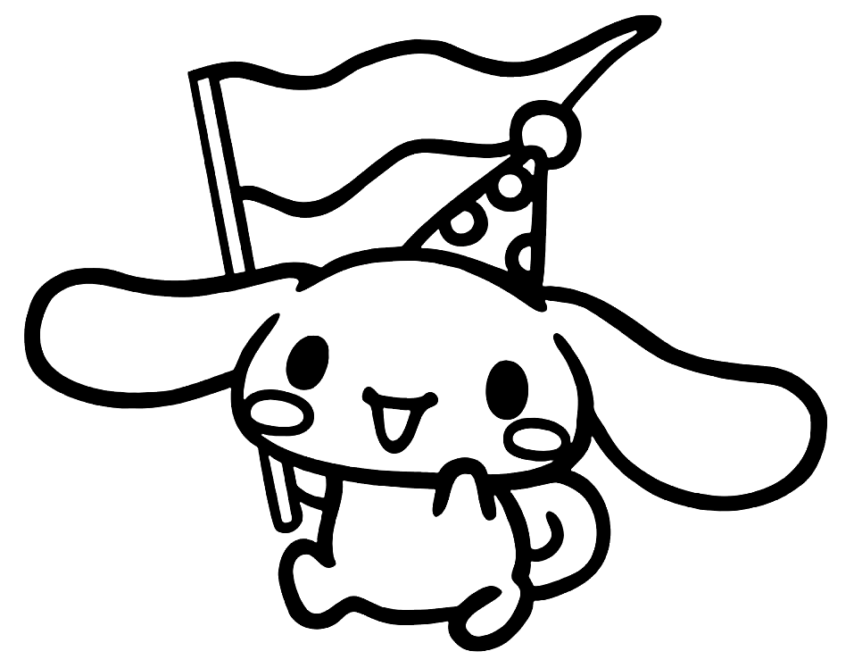 Cinnamoroll Smiling Coloring Page Free Printable Coloring Pages
