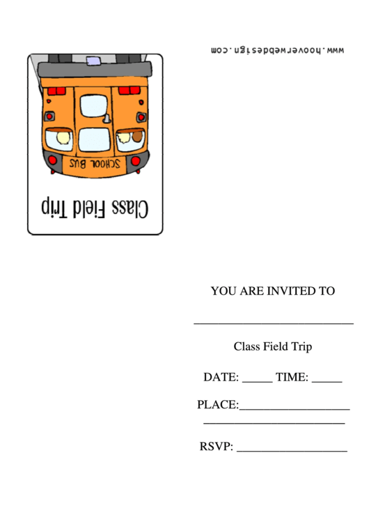 Class Field Trip Invitation Template Printable Pdf Download