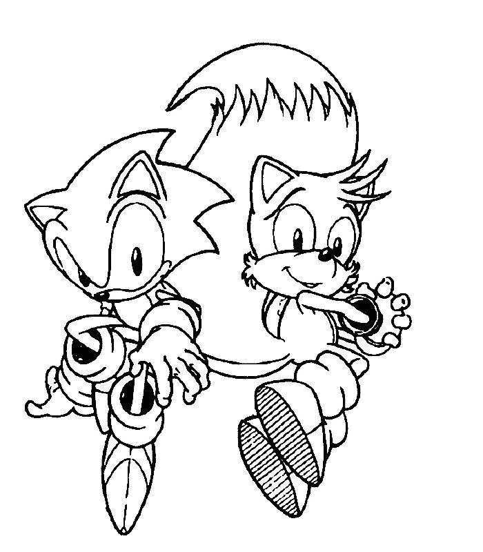 Classic Sonic Coloring Pages