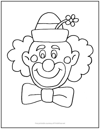 Coloring Page Of A Clown