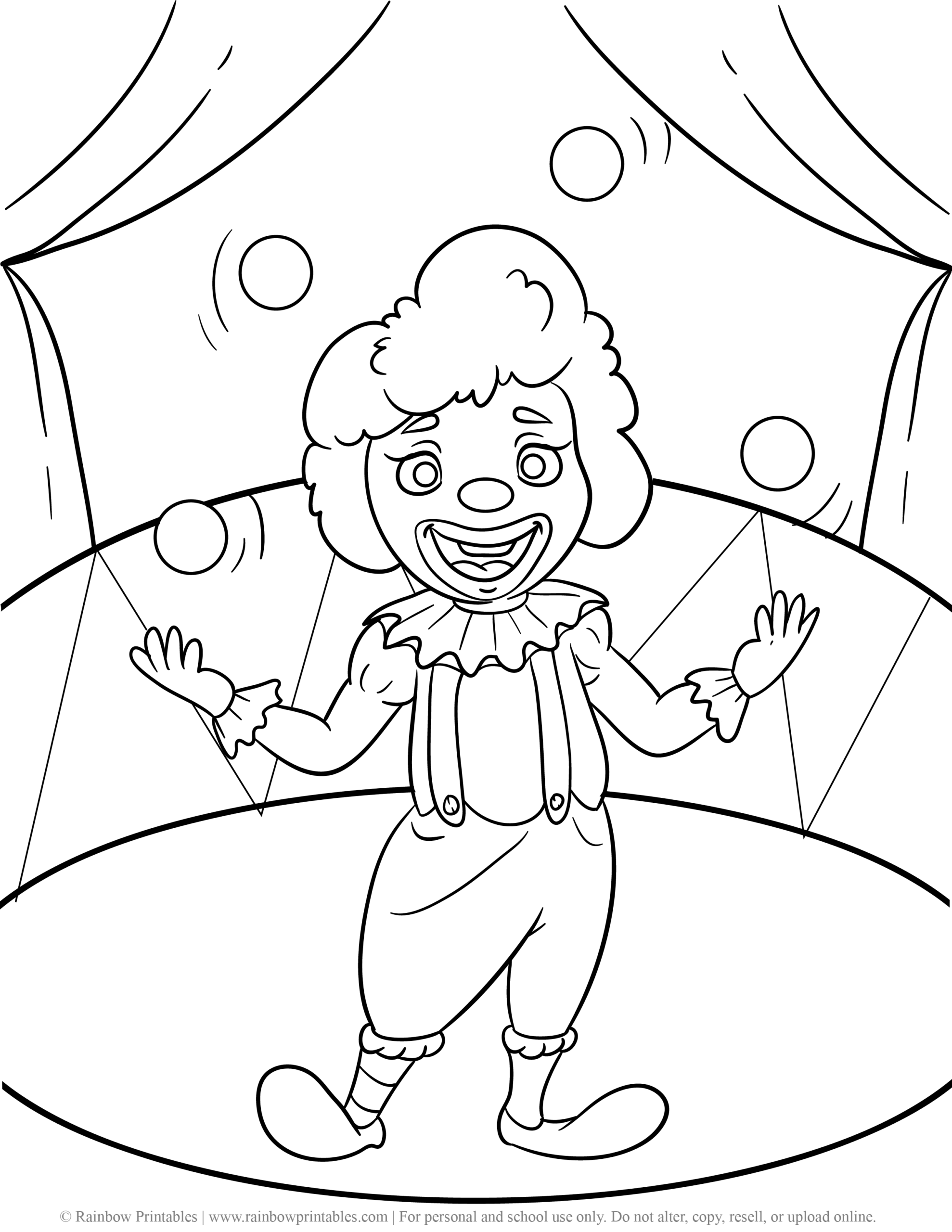 Clown Color Pages