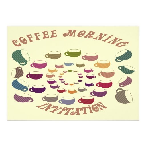 Coffee Morning Invitation Card 13 Cm X 18 Cm Invitation Card Zazzle