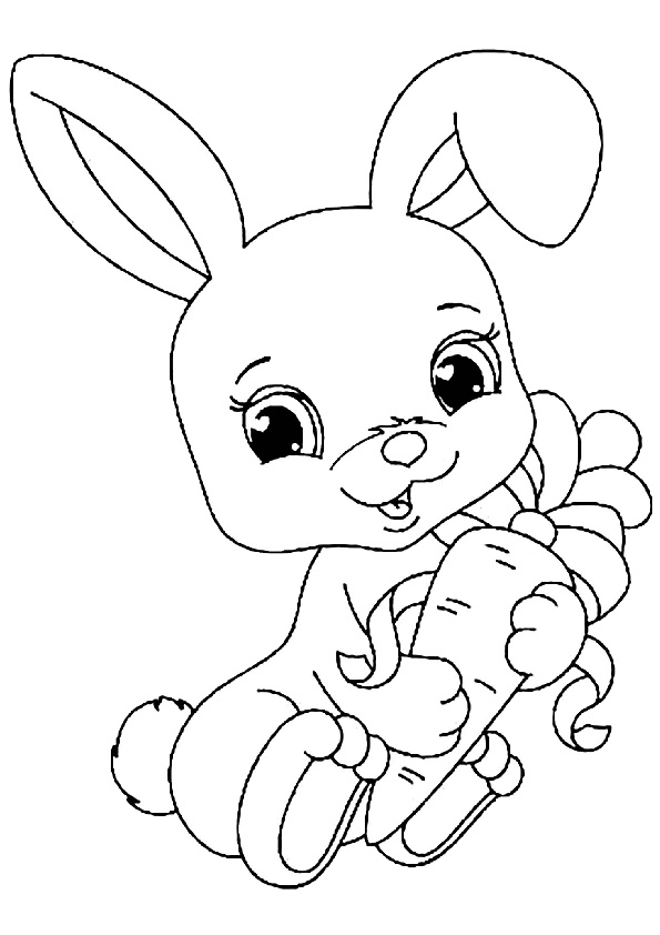 bunny coloring pages free