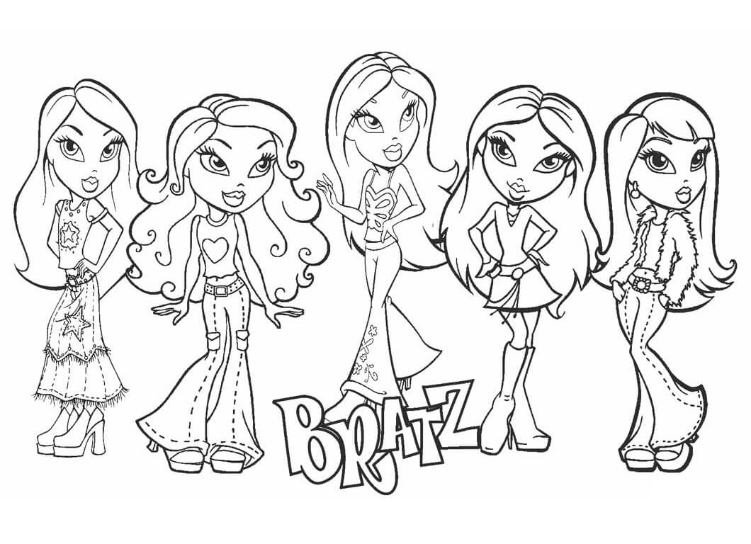 Printable Bratz Coloring Pages