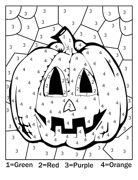 free printable color by number coloring pages
