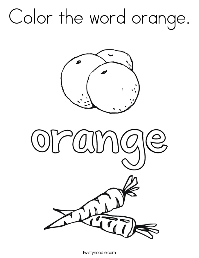 Color Orange Coloring Pages Coloring Home