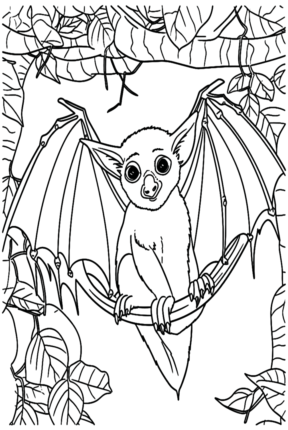 Color Page Bat Free Printable Coloring Pages