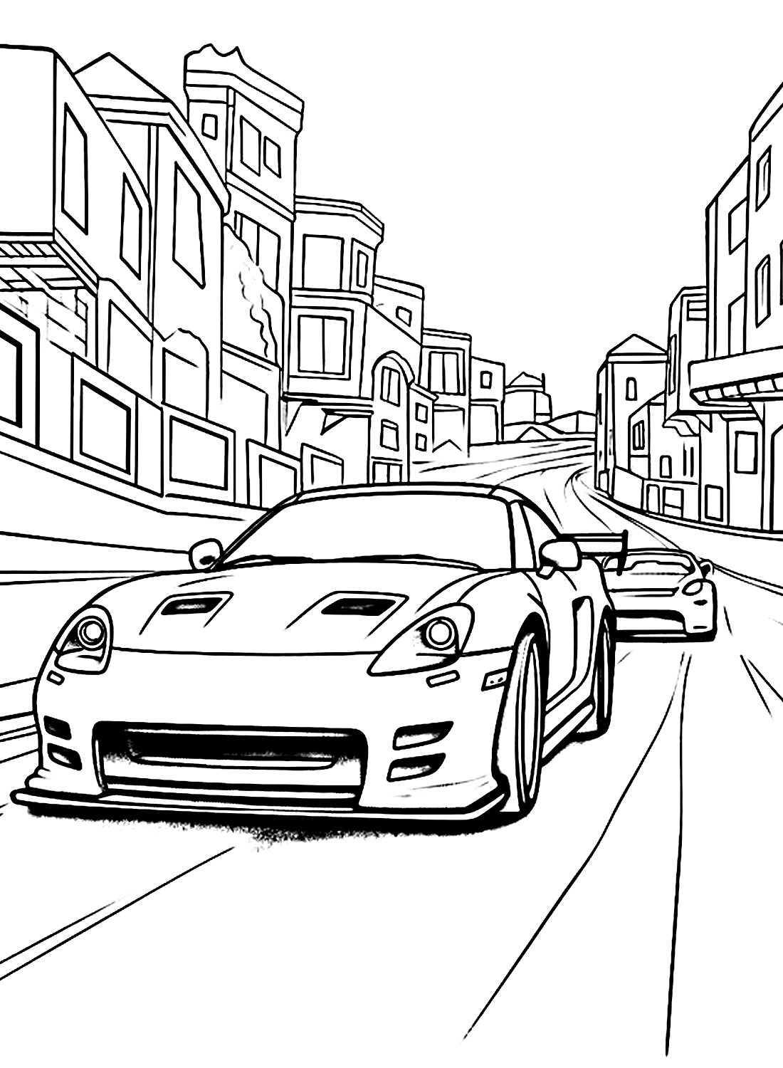 Race Car Color Pages