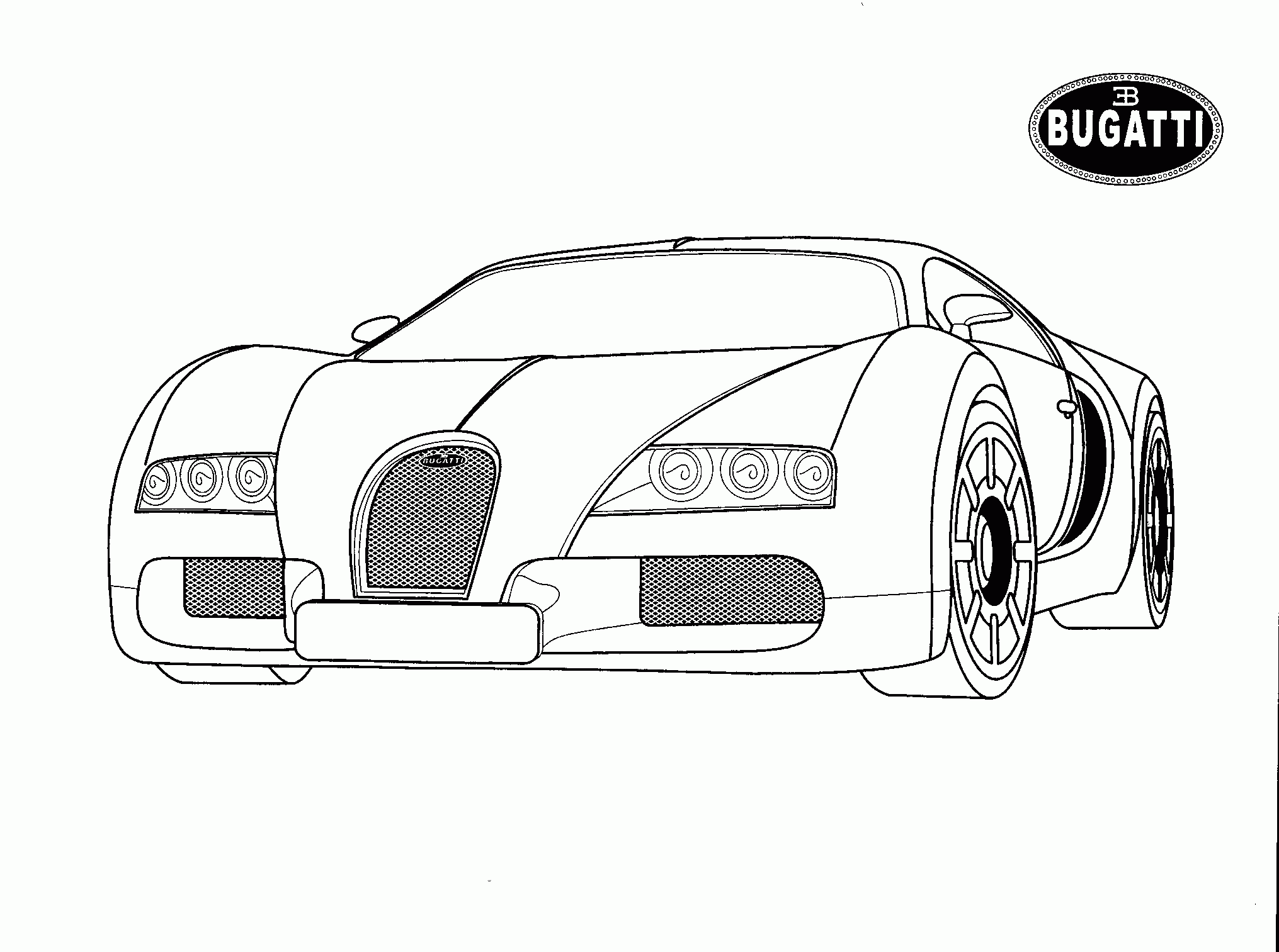 Coloring Page Bugatti Italy 