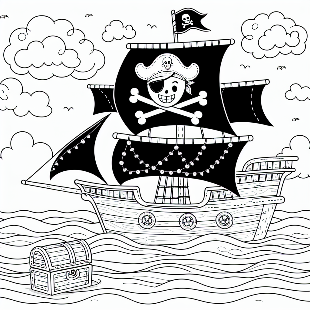 Pirate Ship Color Page