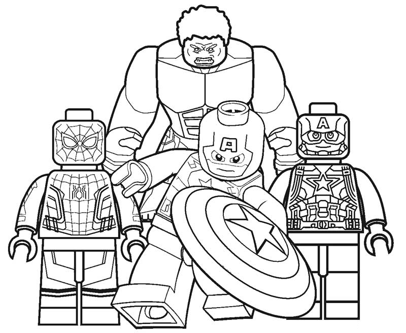 Coloring Page Lego Team Coloring