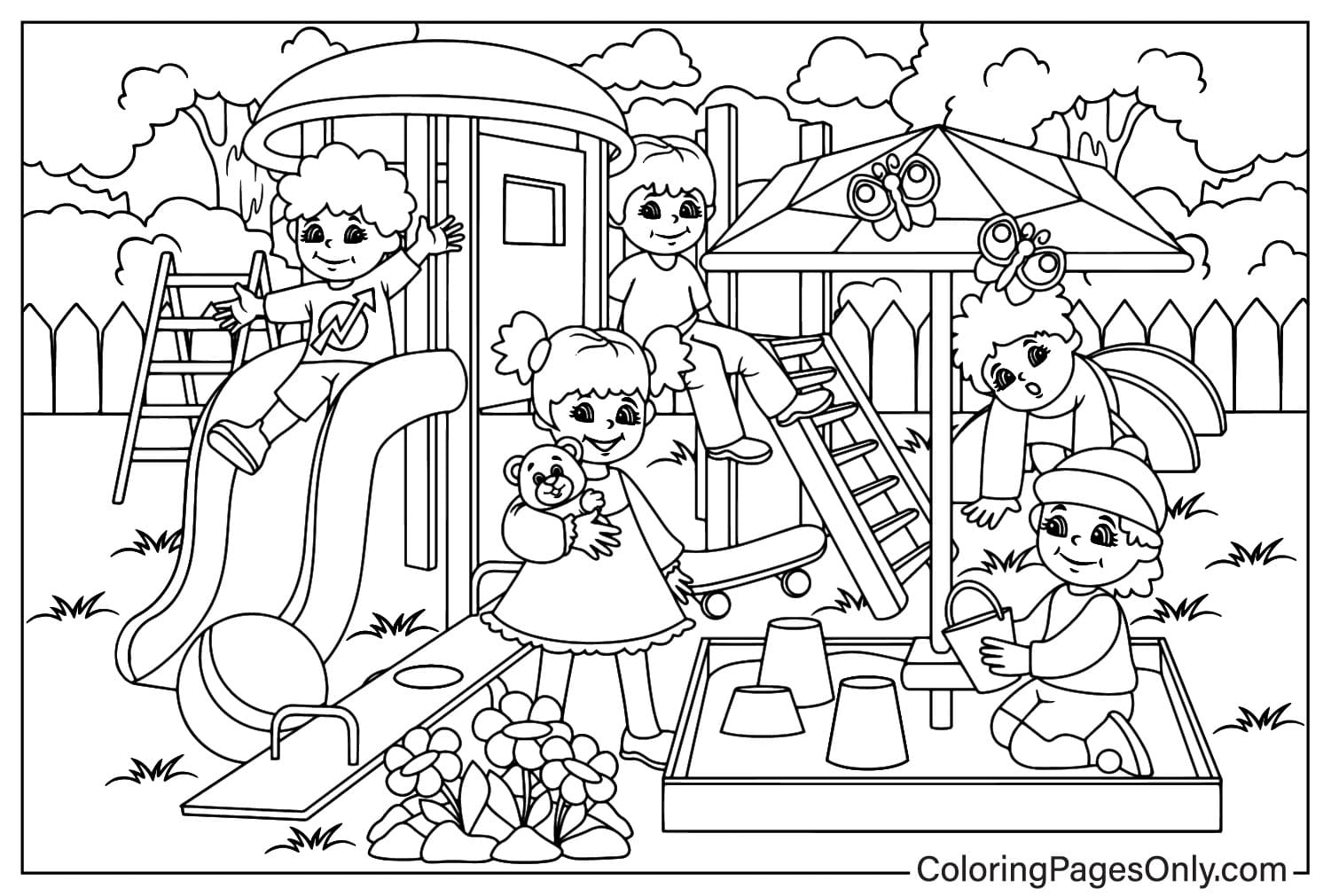 Playground Coloring Pages