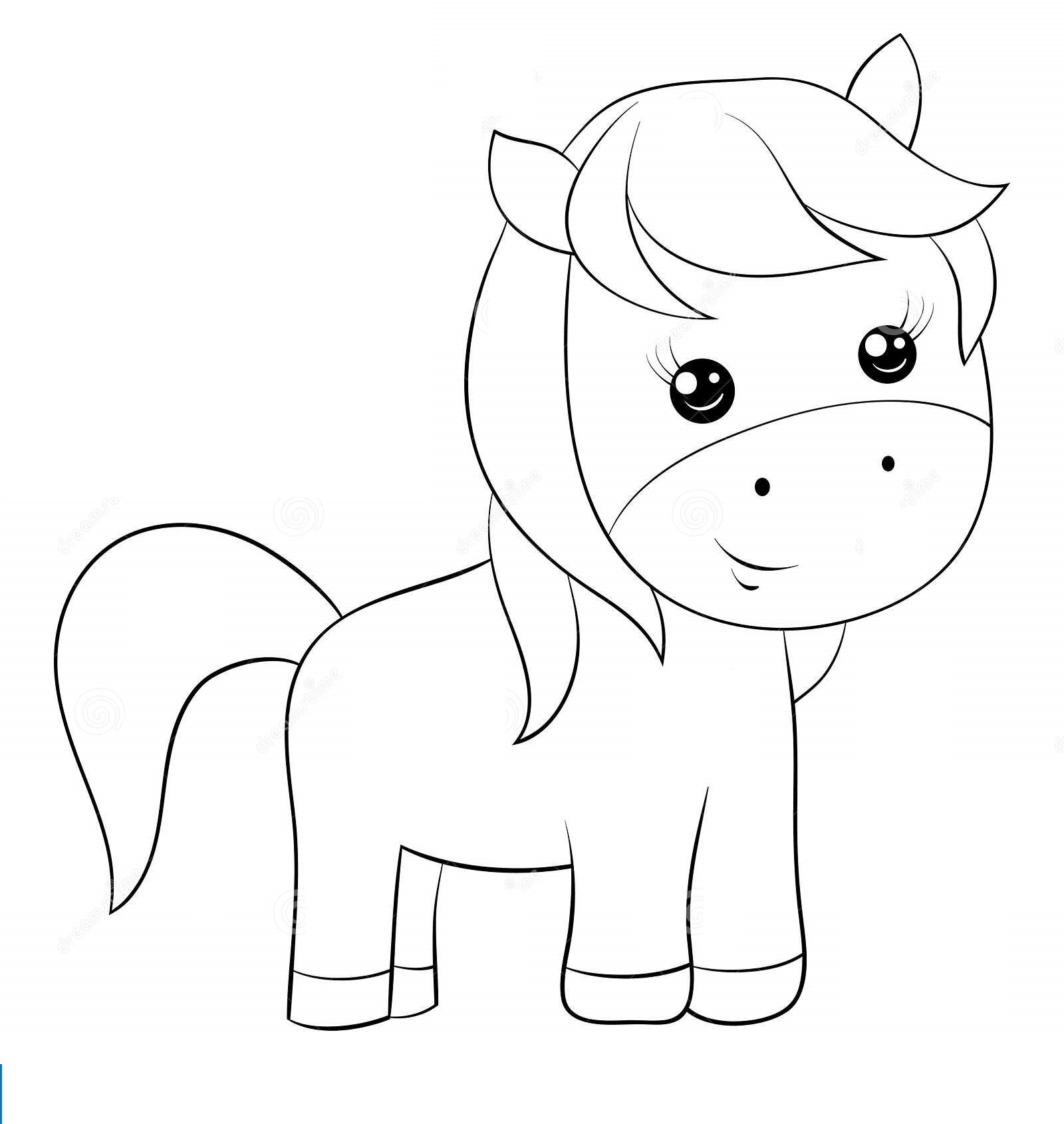 Coloring Pages Cartoon Pretty Horse Book For Kids 