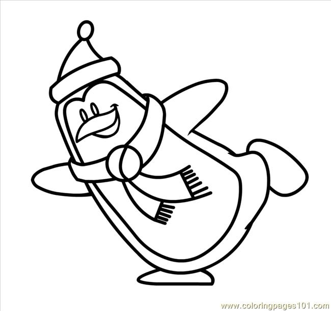 Coloring Pages Christmaspenguin8 Birds gt Penguin Free Printable 