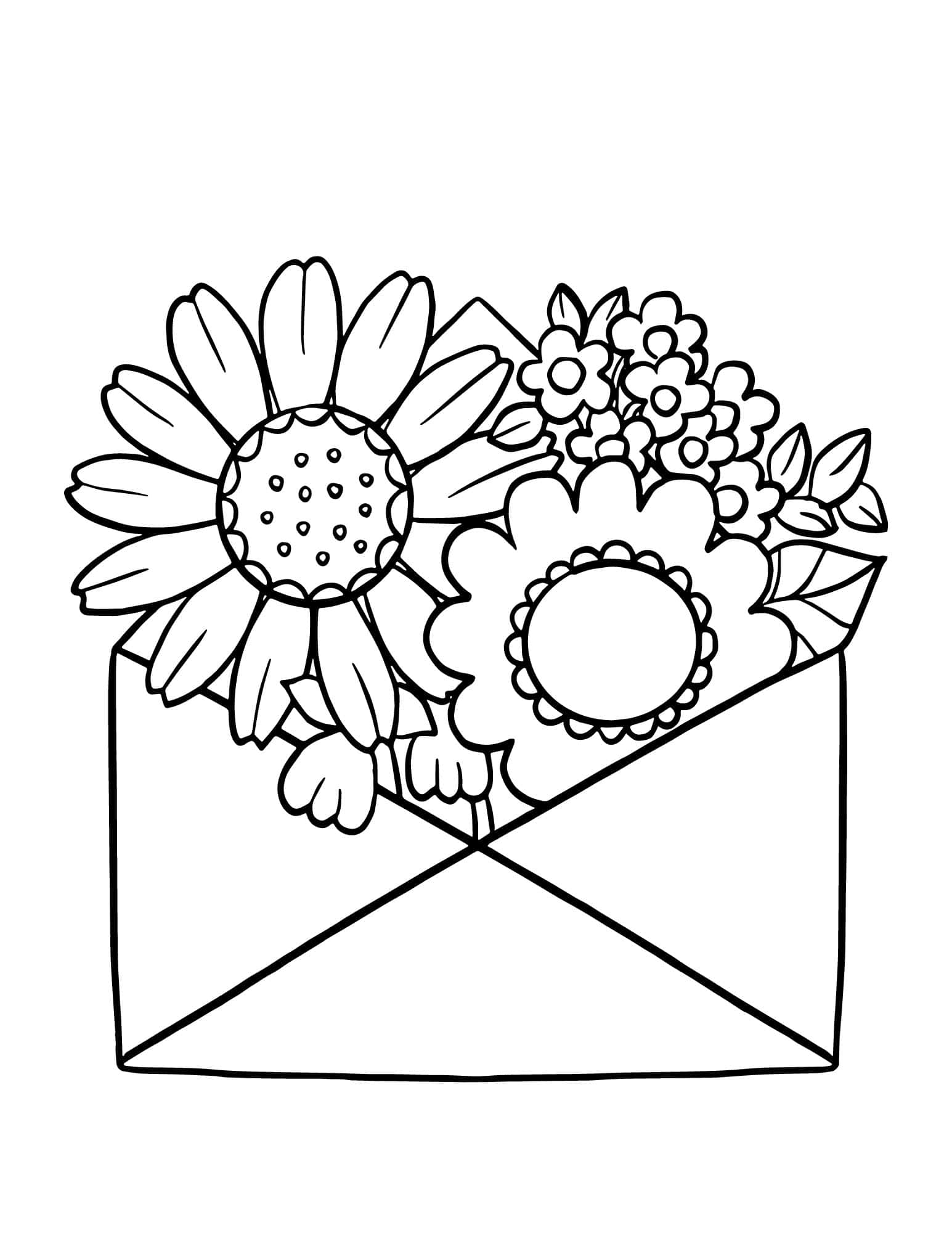 Coloring Pages Of Cute Flowers