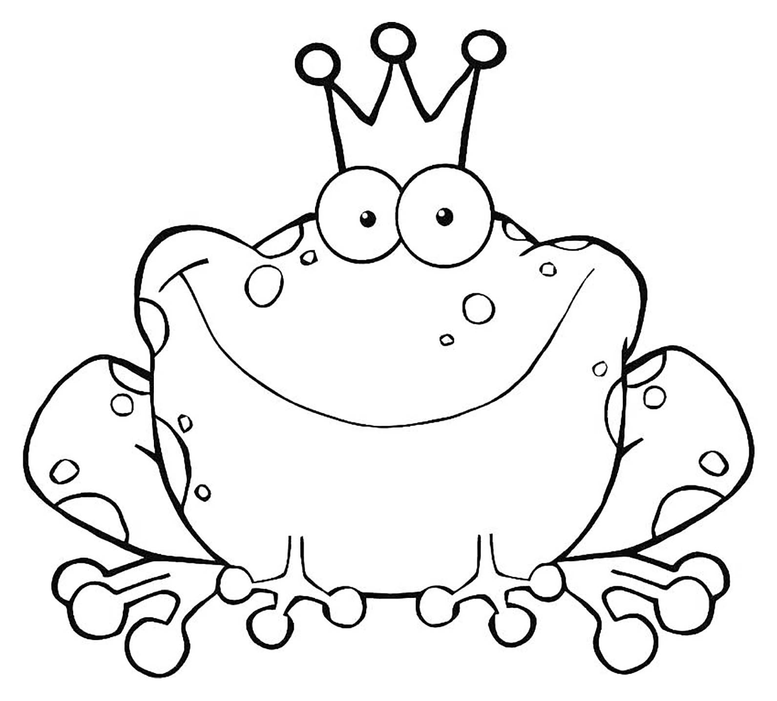 Coloring pages for children frogs