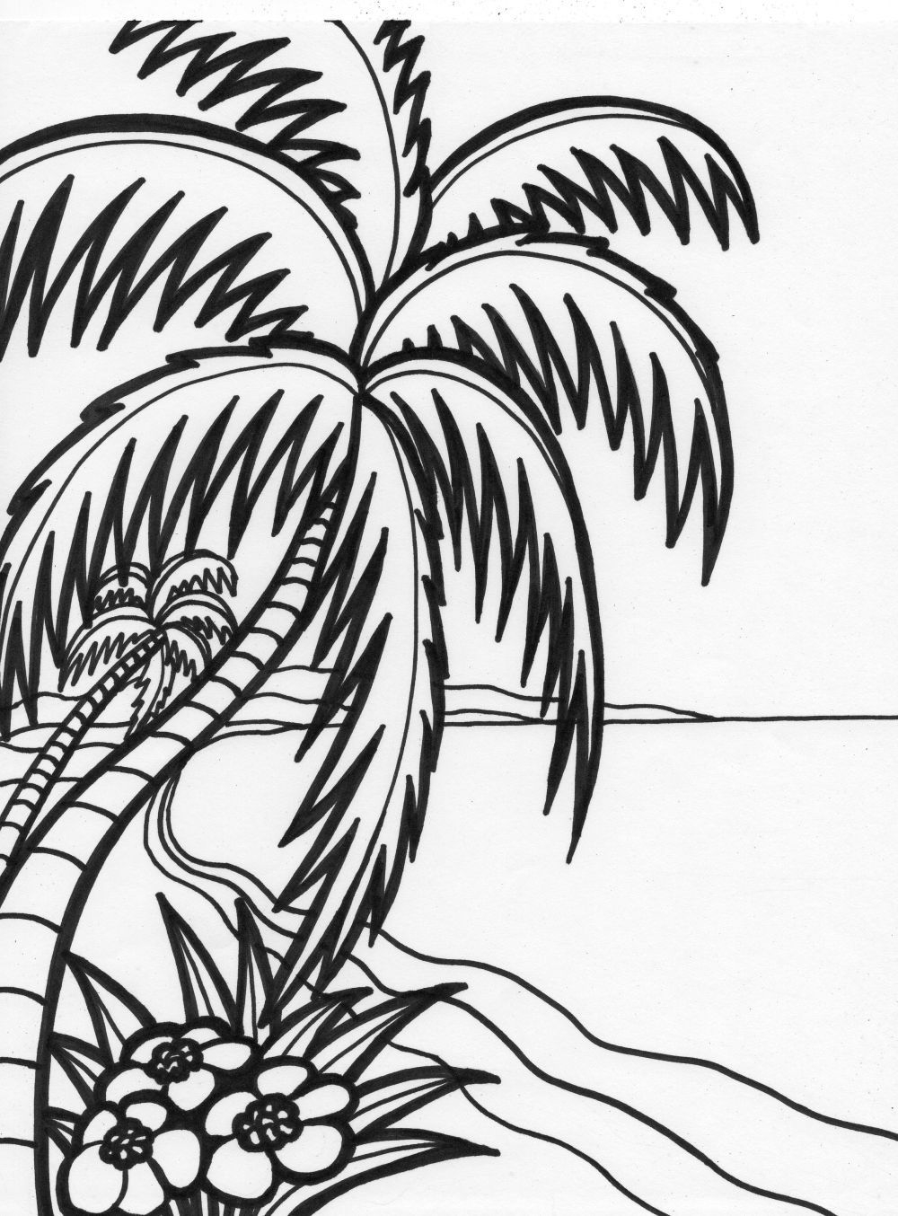 Beaches Coloring Pages