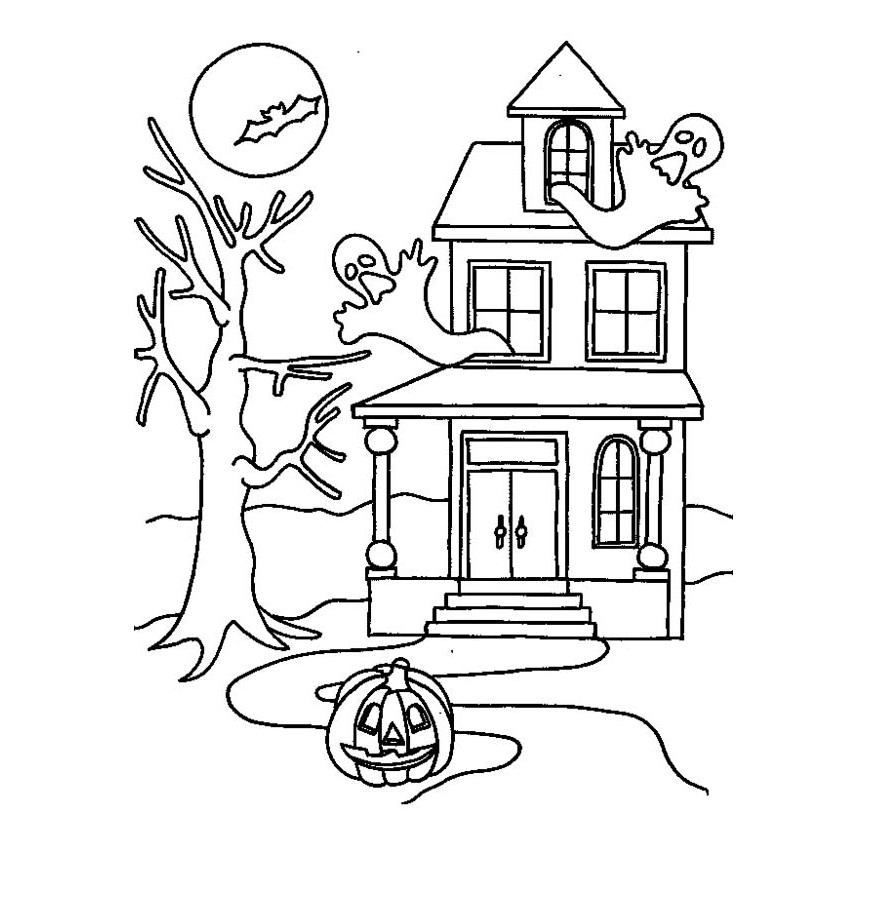 Coloring Pages Haunted House Coloring Pages Architect Vrogue co
