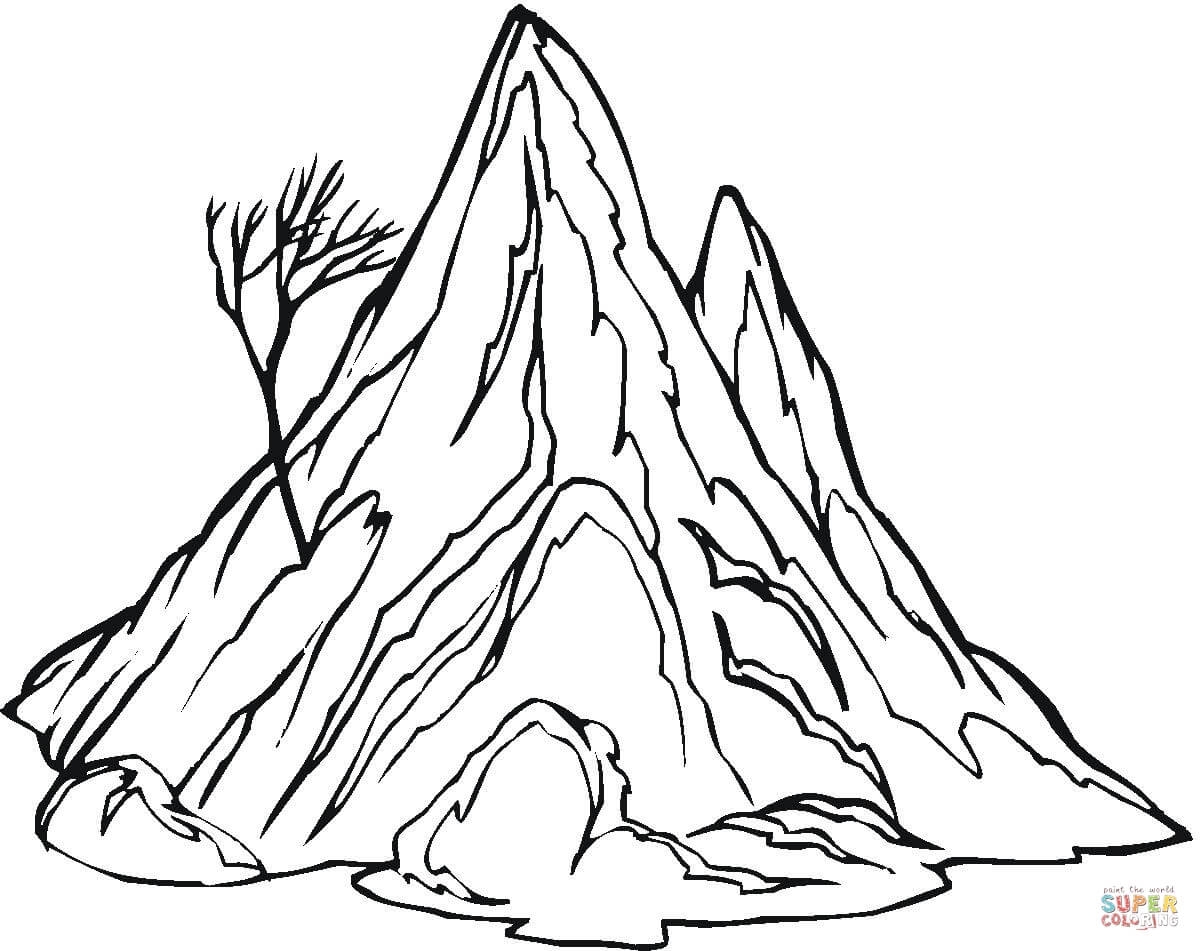Coloring Pages Mountain Coloring Home