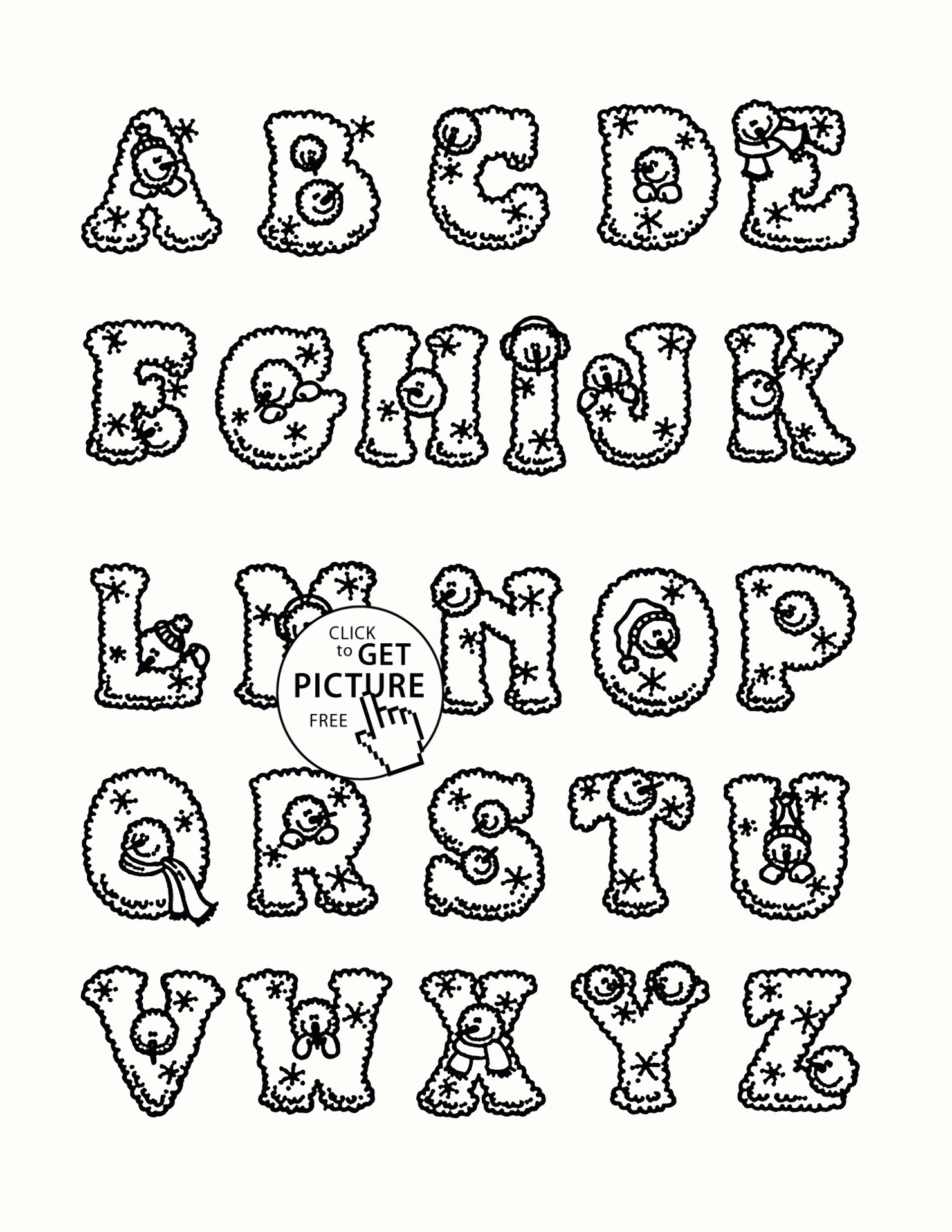 Coloring Pages Printable Alphabet Letters