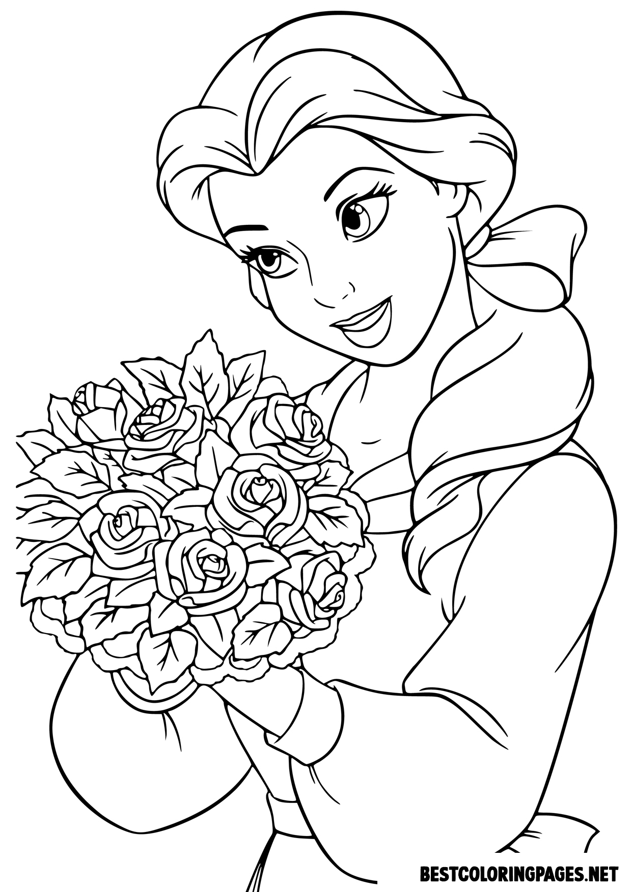 Belle Princess Coloring Pages