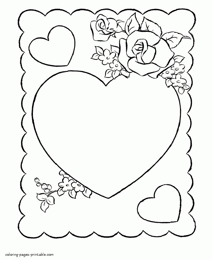 Coloring Valentine Cards COLORING PAGES PRINTABLE COM
