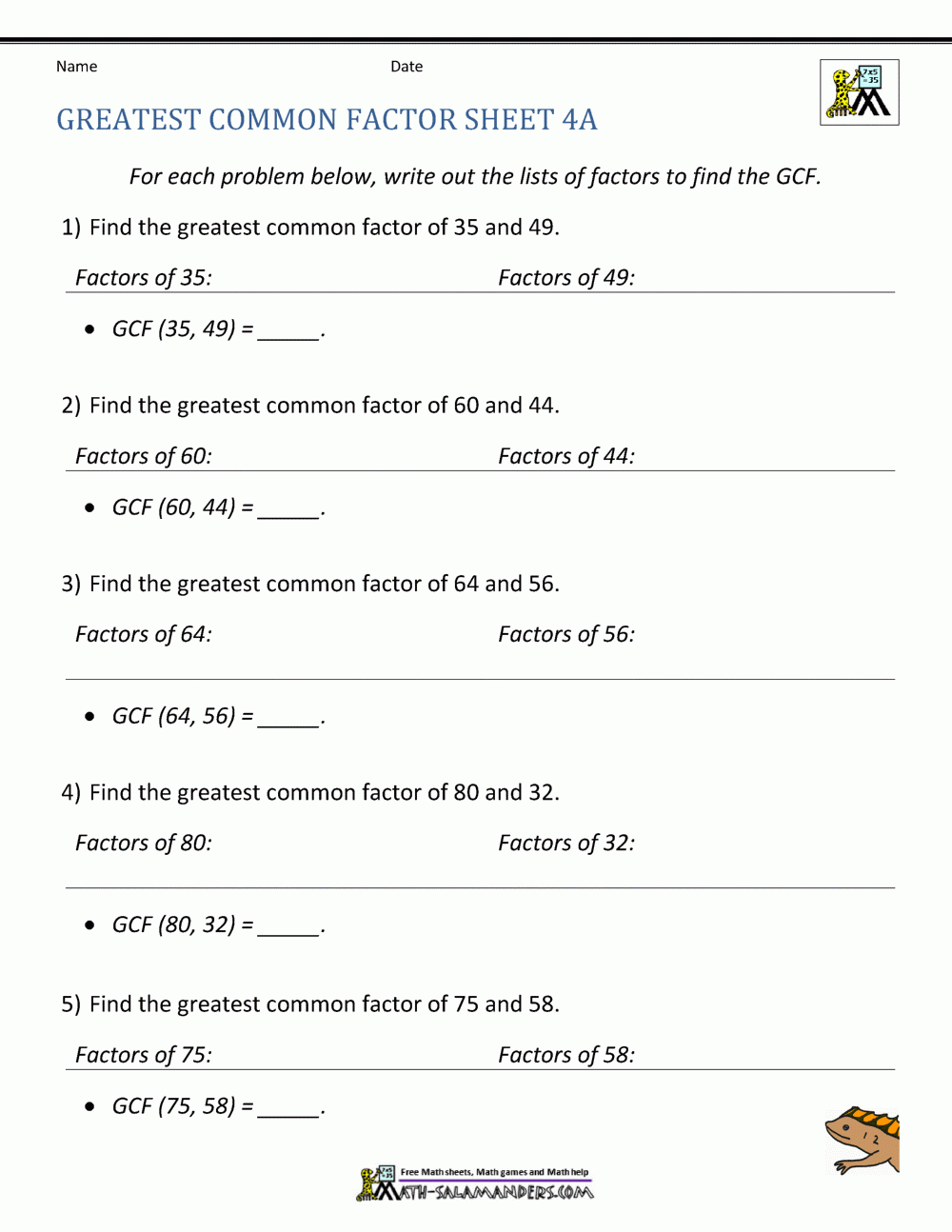 Common Factoring Worksheet Doc CommonWorksheets
