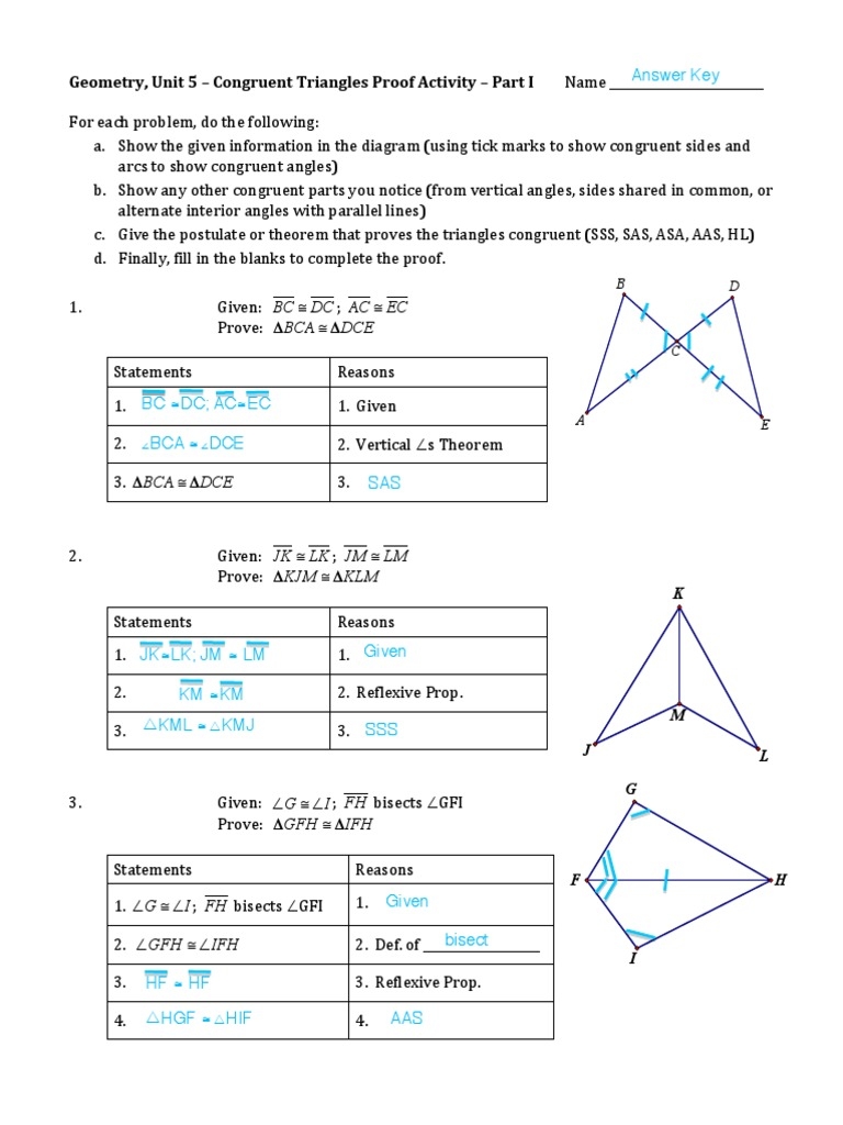 proving triangles are congruent worksheet